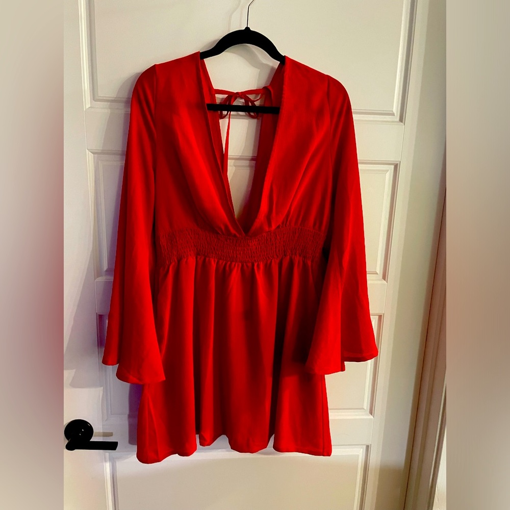 Swim Cacique red swim cover-up dress